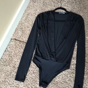 Long sleeve black Zara bodysuit